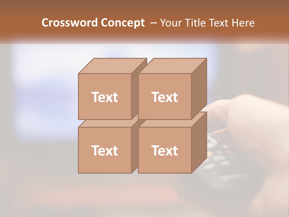 A Person Holding A Remote Control In Front Of A Television PowerPoint Template