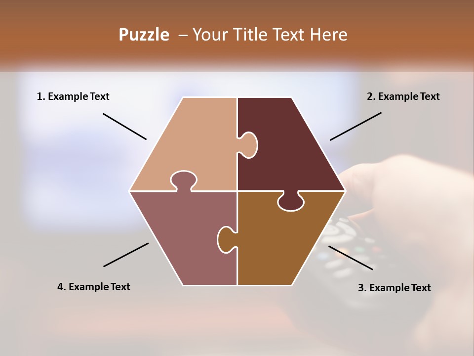 A Person Holding A Remote Control In Front Of A Television PowerPoint Template