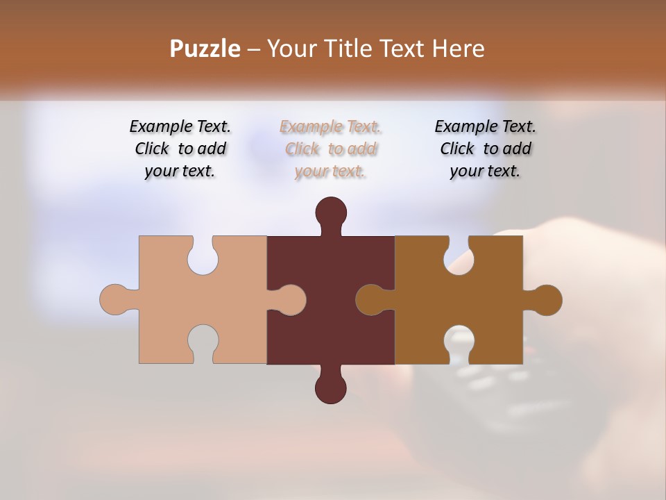 A Person Holding A Remote Control In Front Of A Television PowerPoint Template