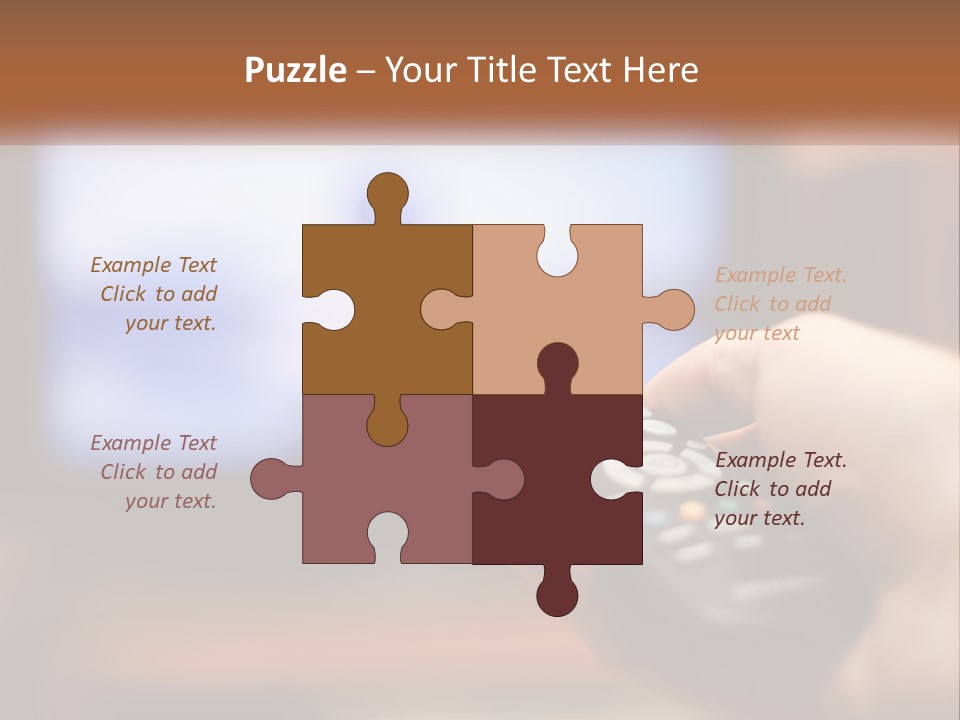 A Person Holding A Remote Control In Front Of A Television PowerPoint Template