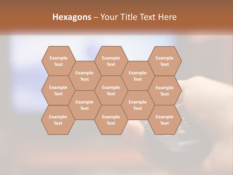 A Person Holding A Remote Control In Front Of A Television PowerPoint Template