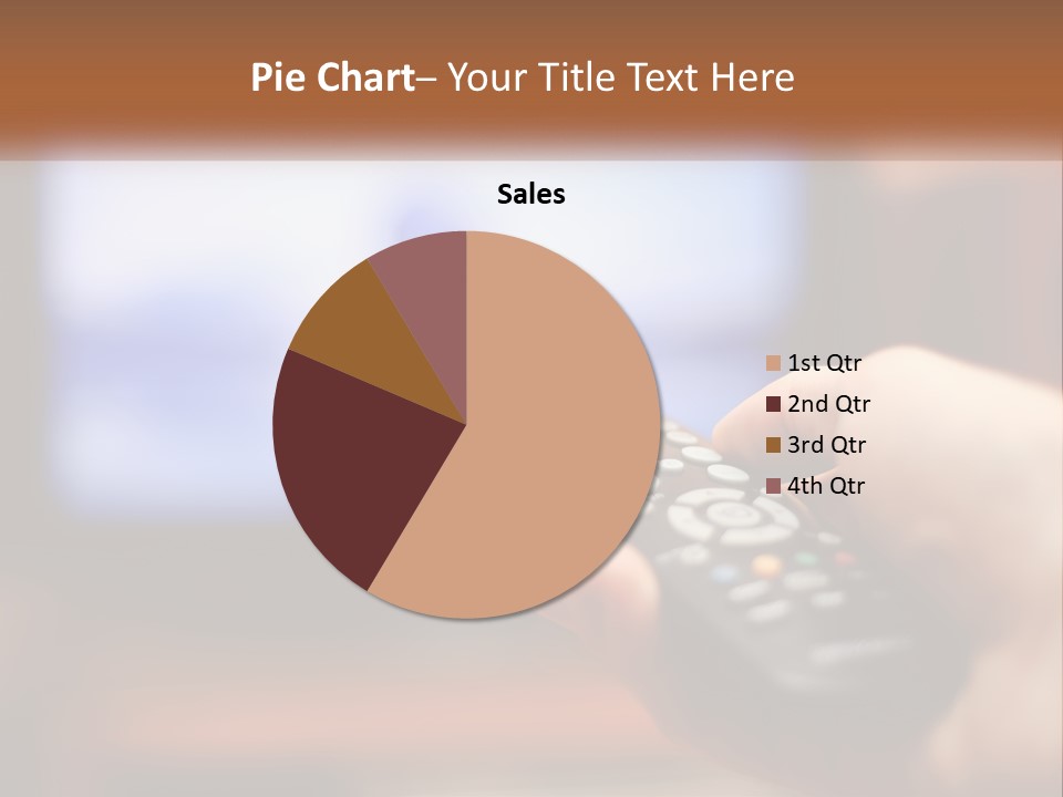 A Person Holding A Remote Control In Front Of A Television PowerPoint Template