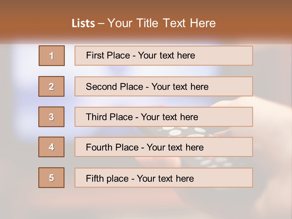 A Person Holding A Remote Control In Front Of A Television PowerPoint Template