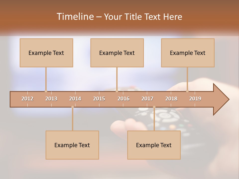 A Person Holding A Remote Control In Front Of A Television PowerPoint Template