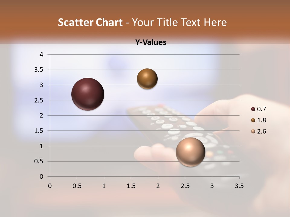 A Person Holding A Remote Control In Front Of A Television PowerPoint Template