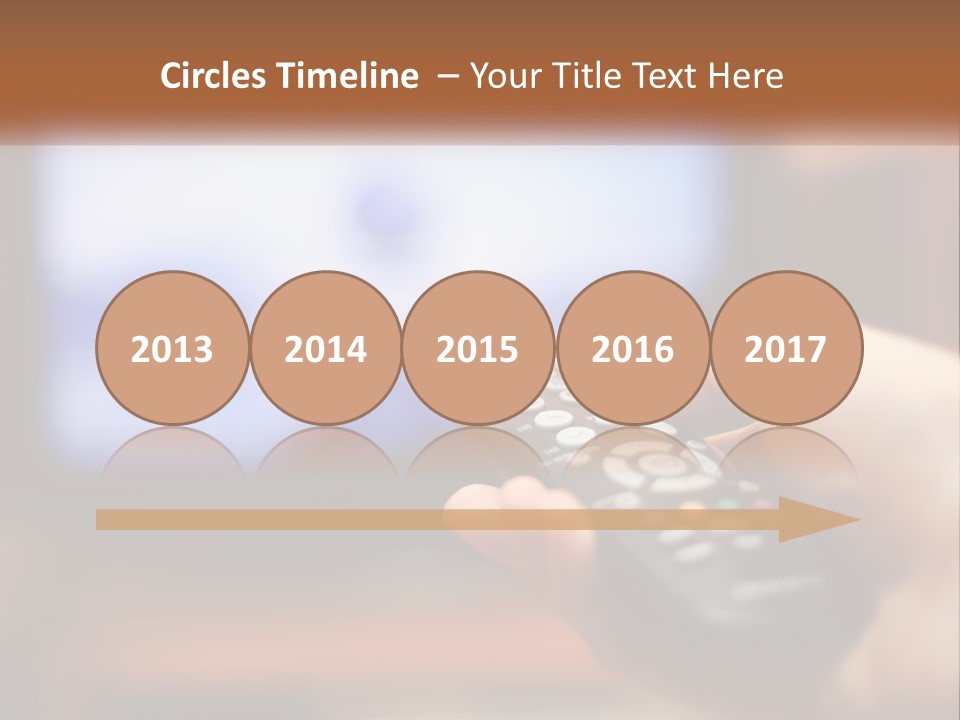 A Person Holding A Remote Control In Front Of A Television PowerPoint Template