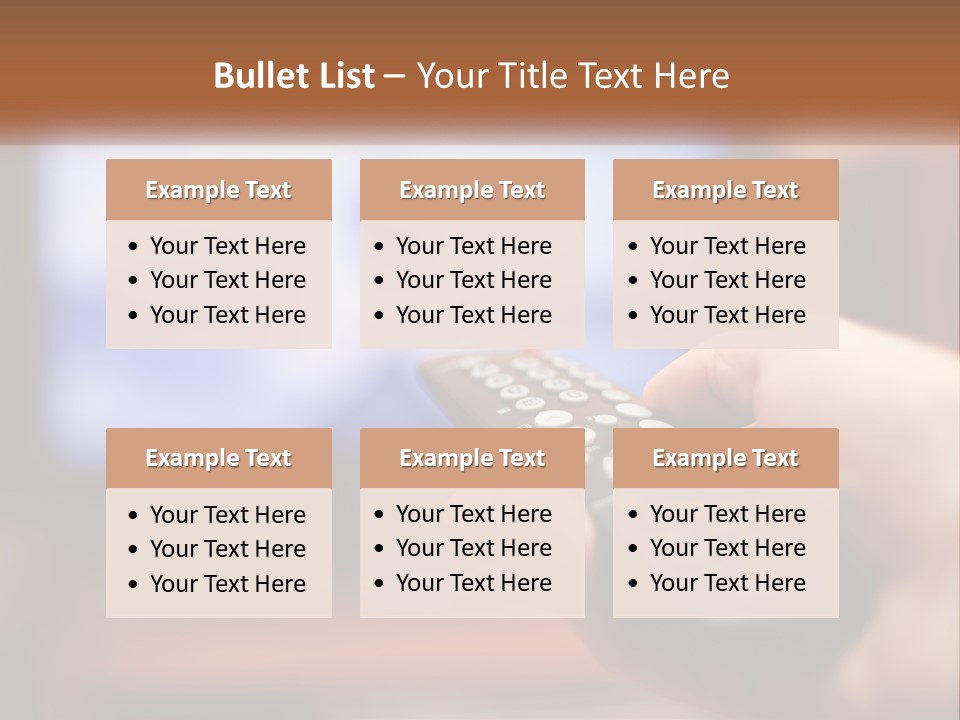 A Person Holding A Remote Control In Front Of A Television PowerPoint Template