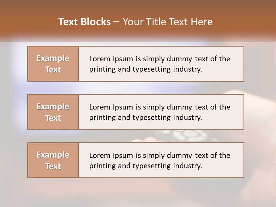 A Person Holding A Remote Control In Front Of A Television PowerPoint Template