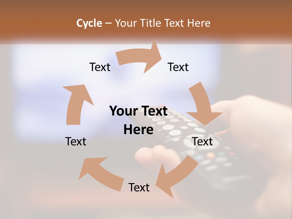 A Person Holding A Remote Control In Front Of A Television PowerPoint Template