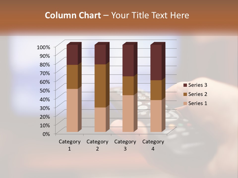 A Person Holding A Remote Control In Front Of A Television PowerPoint Template