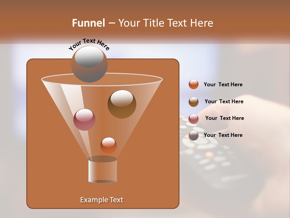 A Person Holding A Remote Control In Front Of A Television PowerPoint Template