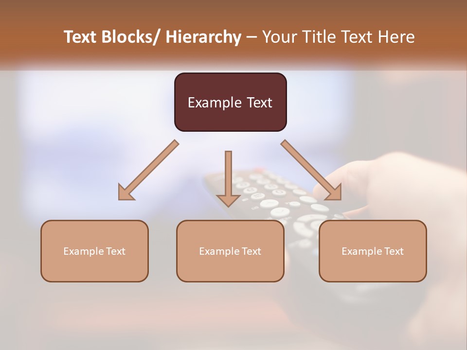 A Person Holding A Remote Control In Front Of A Television PowerPoint Template