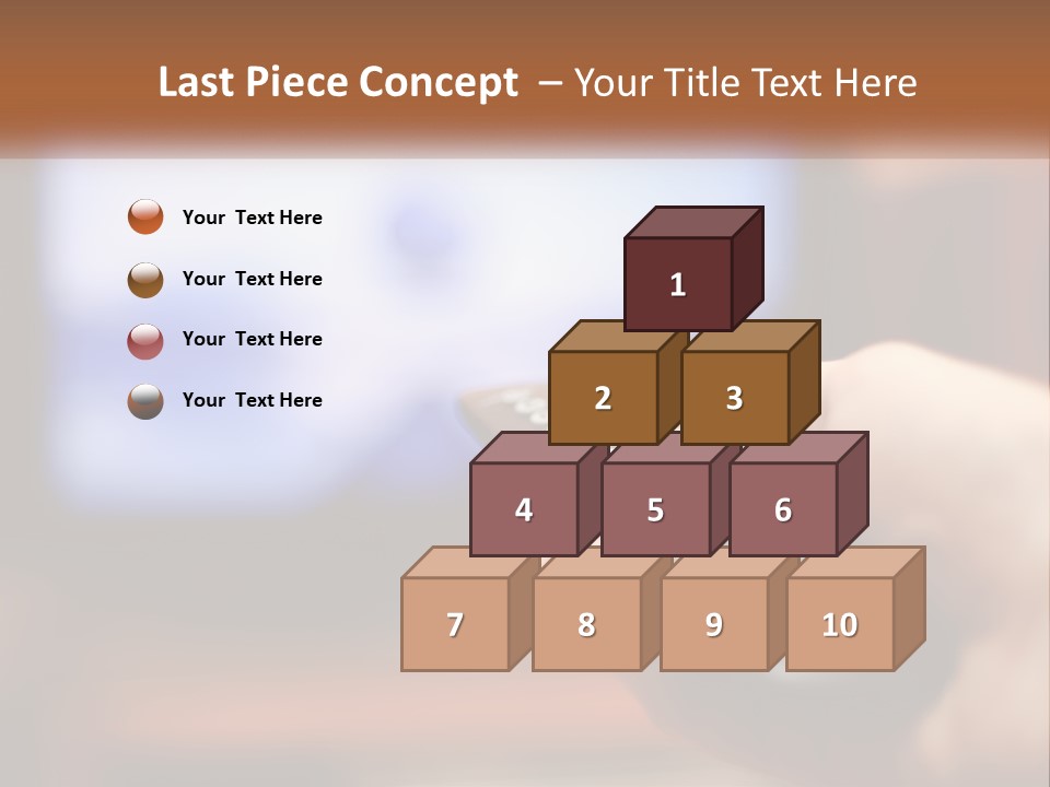 A Person Holding A Remote Control In Front Of A Television PowerPoint Template