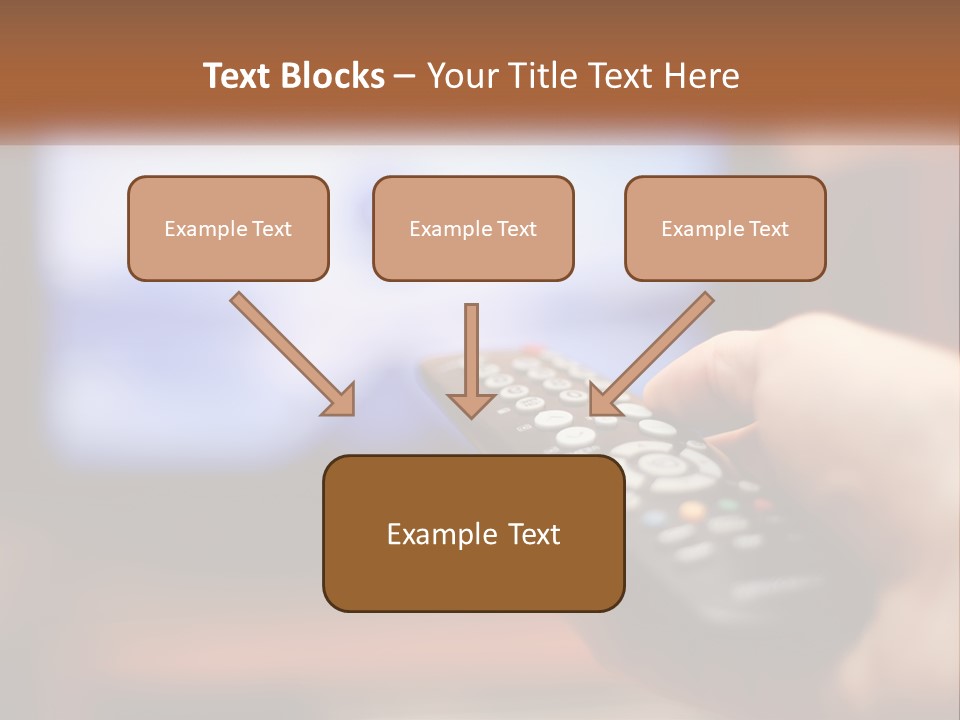 A Person Holding A Remote Control In Front Of A Television PowerPoint Template