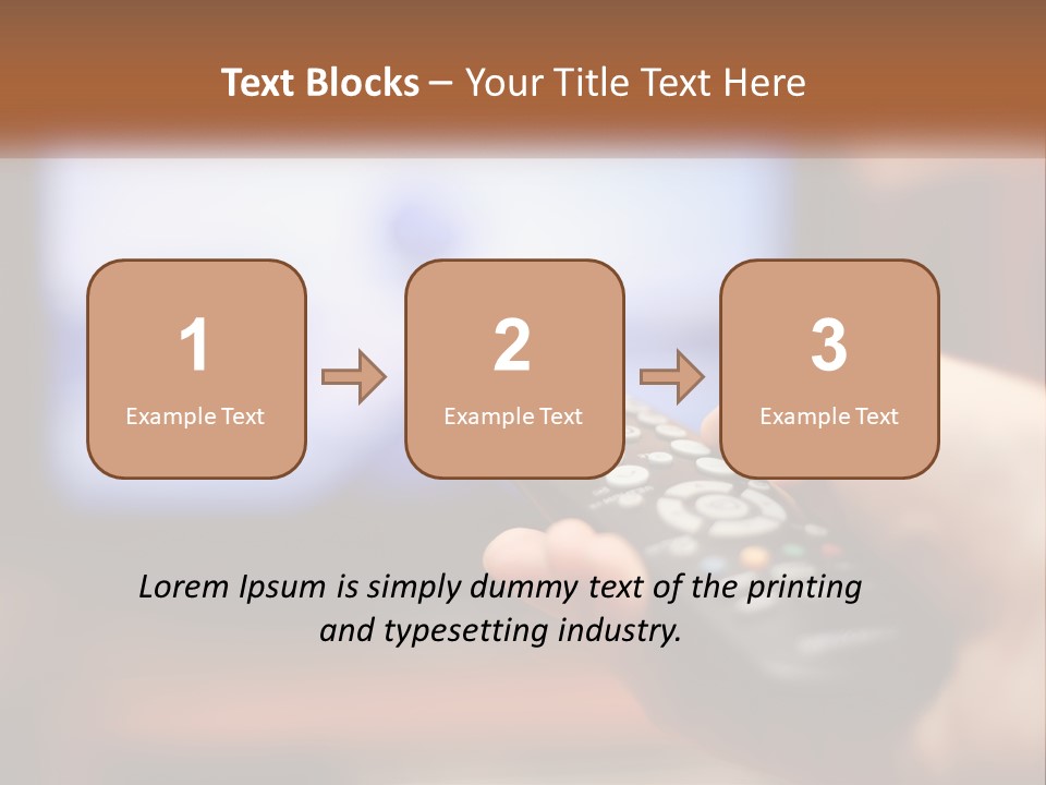 A Person Holding A Remote Control In Front Of A Television PowerPoint Template