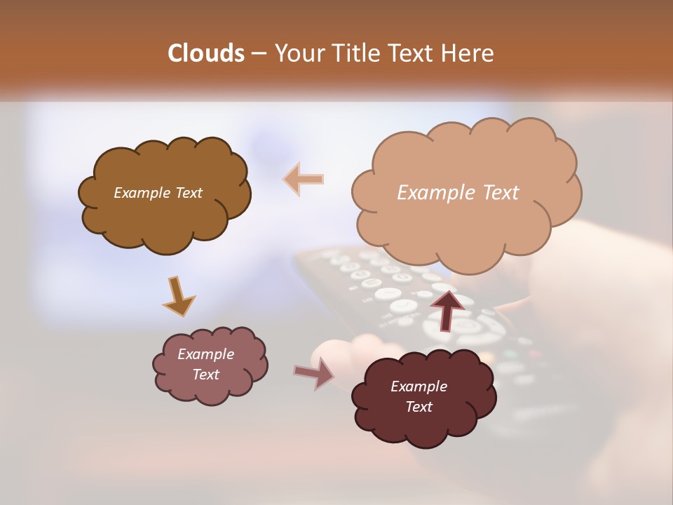 A Person Holding A Remote Control In Front Of A Television PowerPoint Template