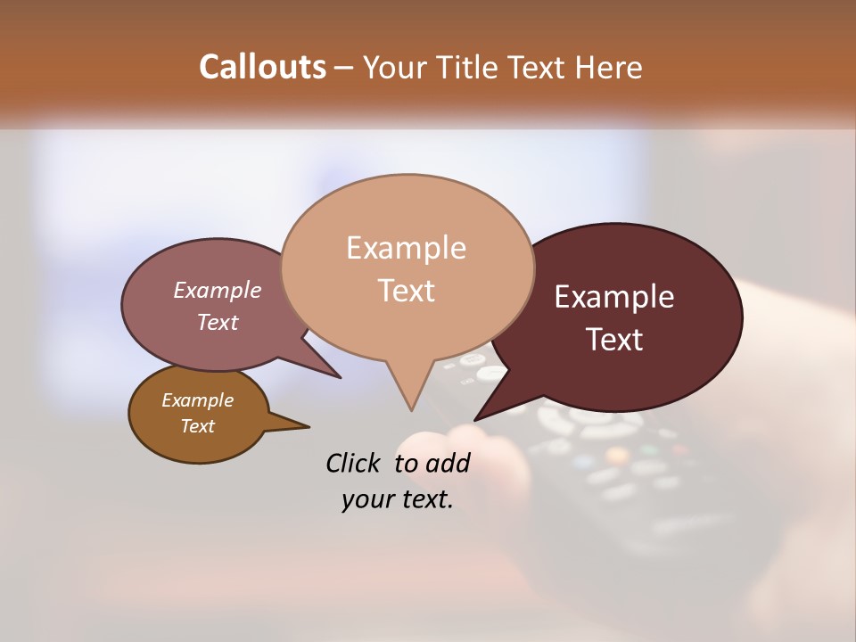 A Person Holding A Remote Control In Front Of A Television PowerPoint Template
