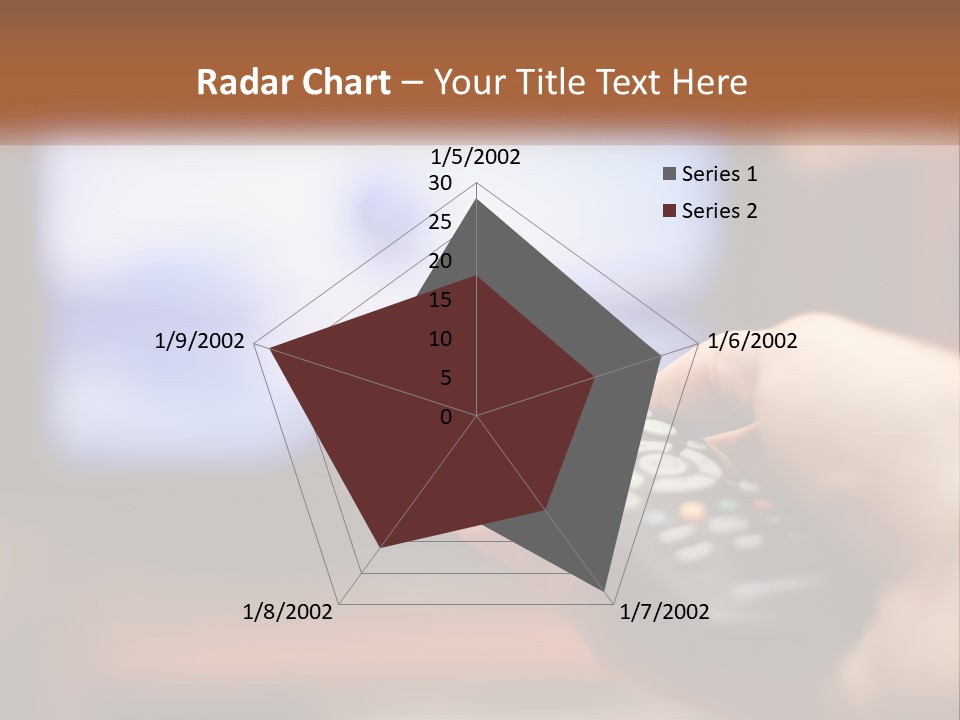 A Person Holding A Remote Control In Front Of A Television PowerPoint Template