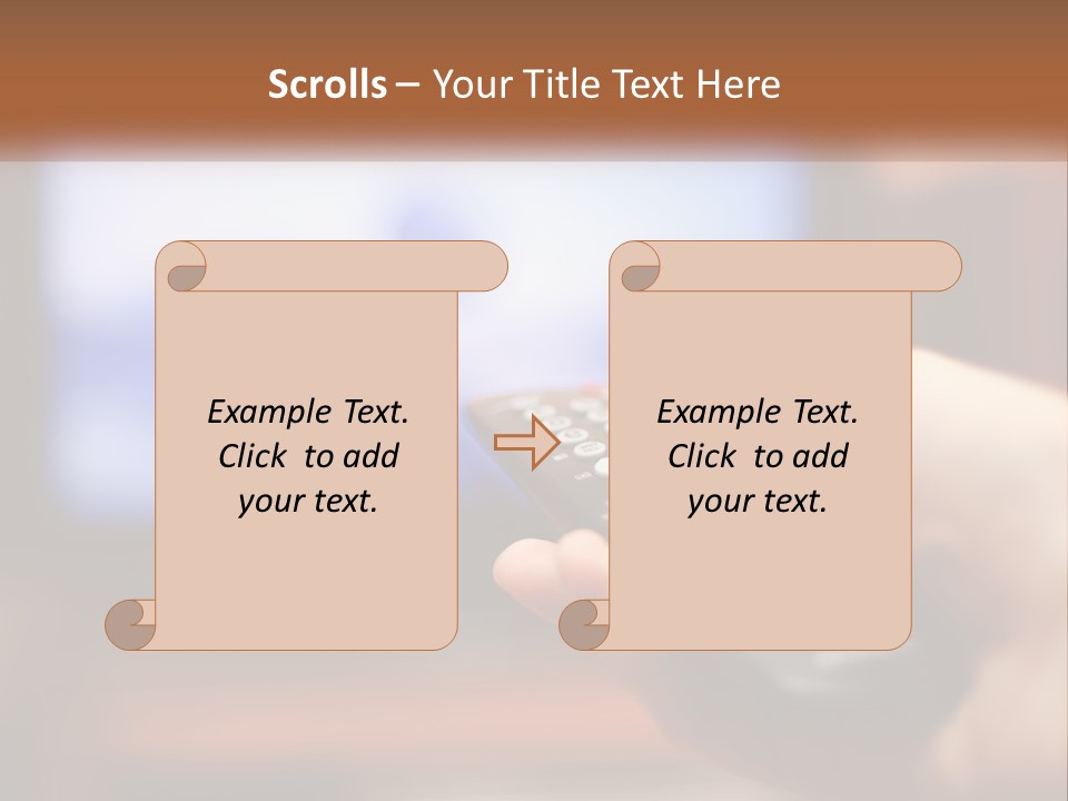 A Person Holding A Remote Control In Front Of A Television PowerPoint Template