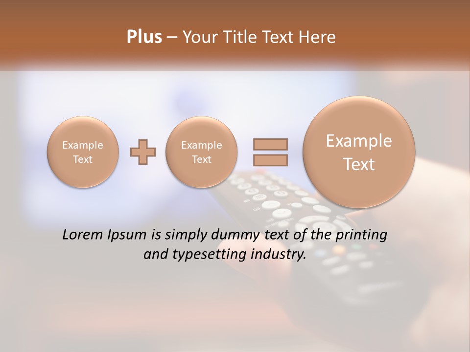 A Person Holding A Remote Control In Front Of A Television PowerPoint Template