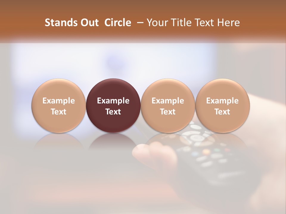 A Person Holding A Remote Control In Front Of A Television PowerPoint Template