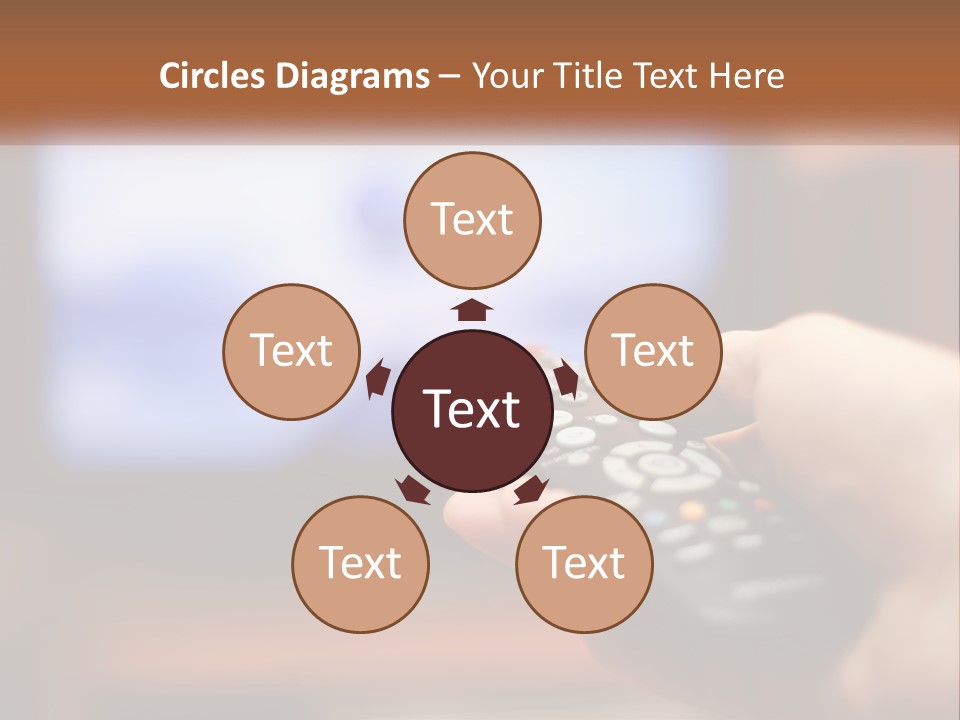 A Person Holding A Remote Control In Front Of A Television PowerPoint Template