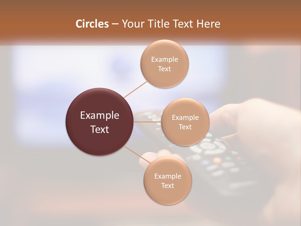A Person Holding A Remote Control In Front Of A Television PowerPoint Template