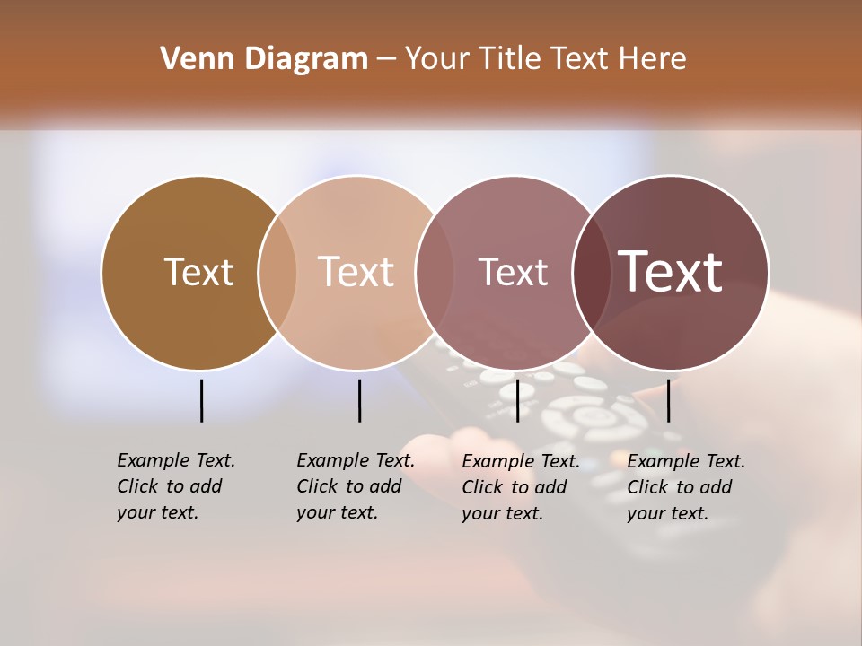 A Person Holding A Remote Control In Front Of A Television PowerPoint Template