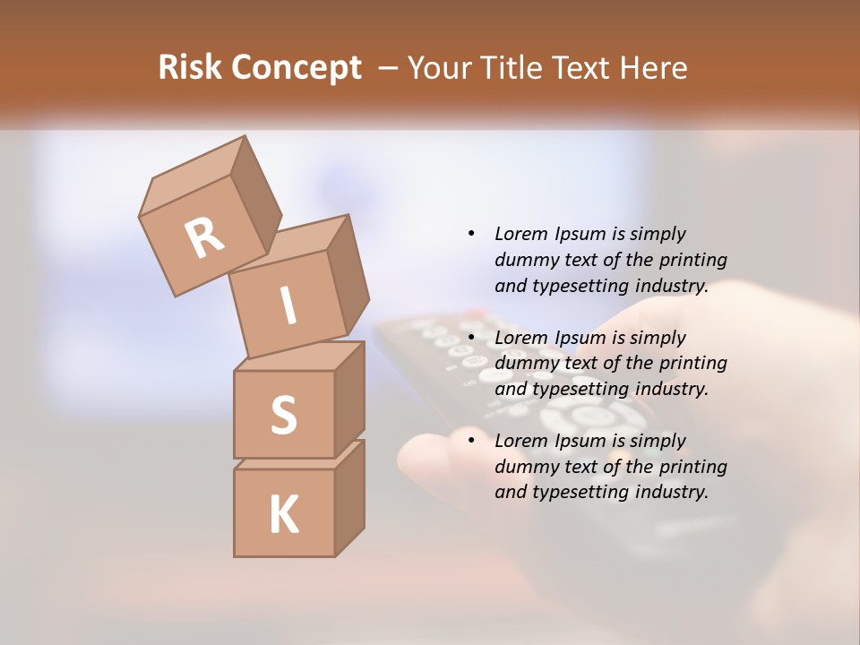 A Person Holding A Remote Control In Front Of A Television PowerPoint Template