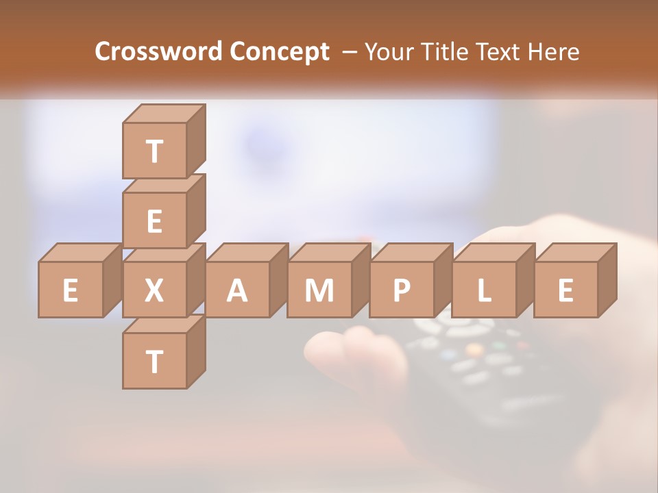 A Person Holding A Remote Control In Front Of A Television PowerPoint Template