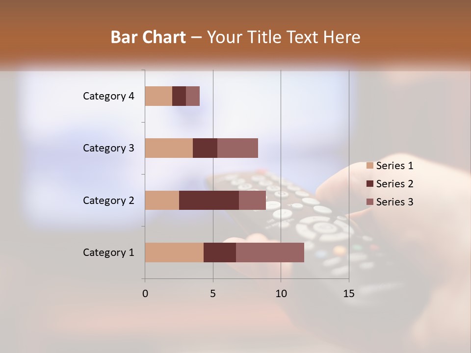 A Person Holding A Remote Control In Front Of A Television PowerPoint Template