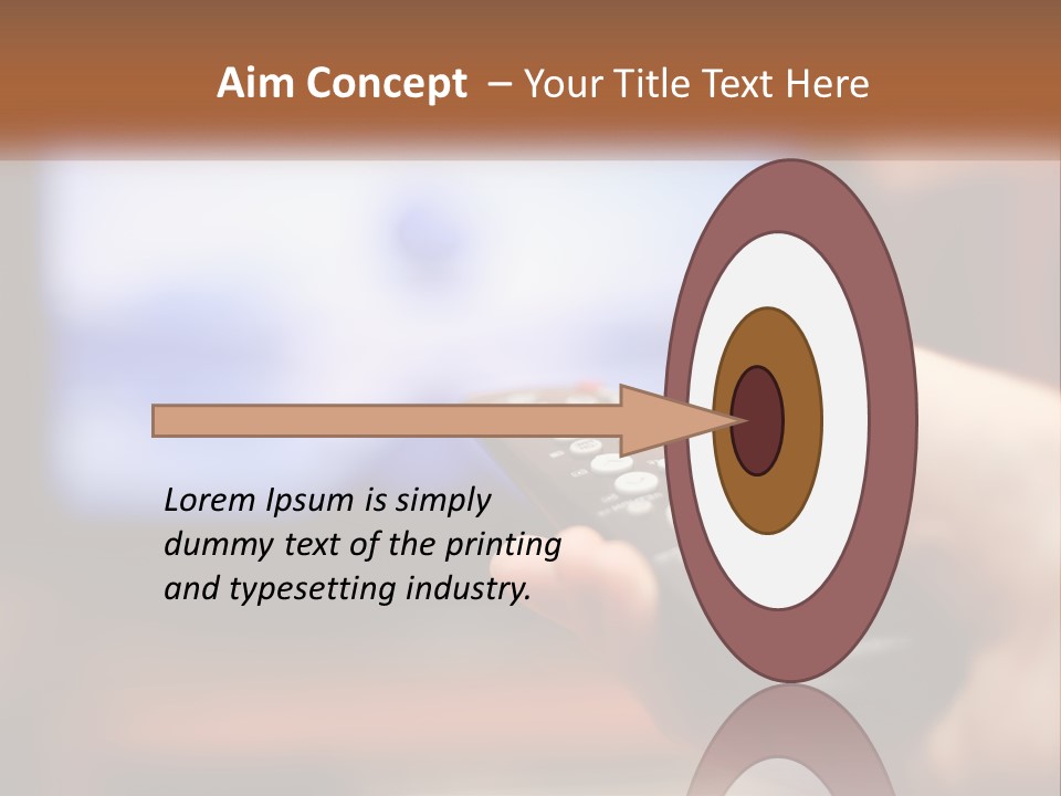 A Person Holding A Remote Control In Front Of A Television PowerPoint Template