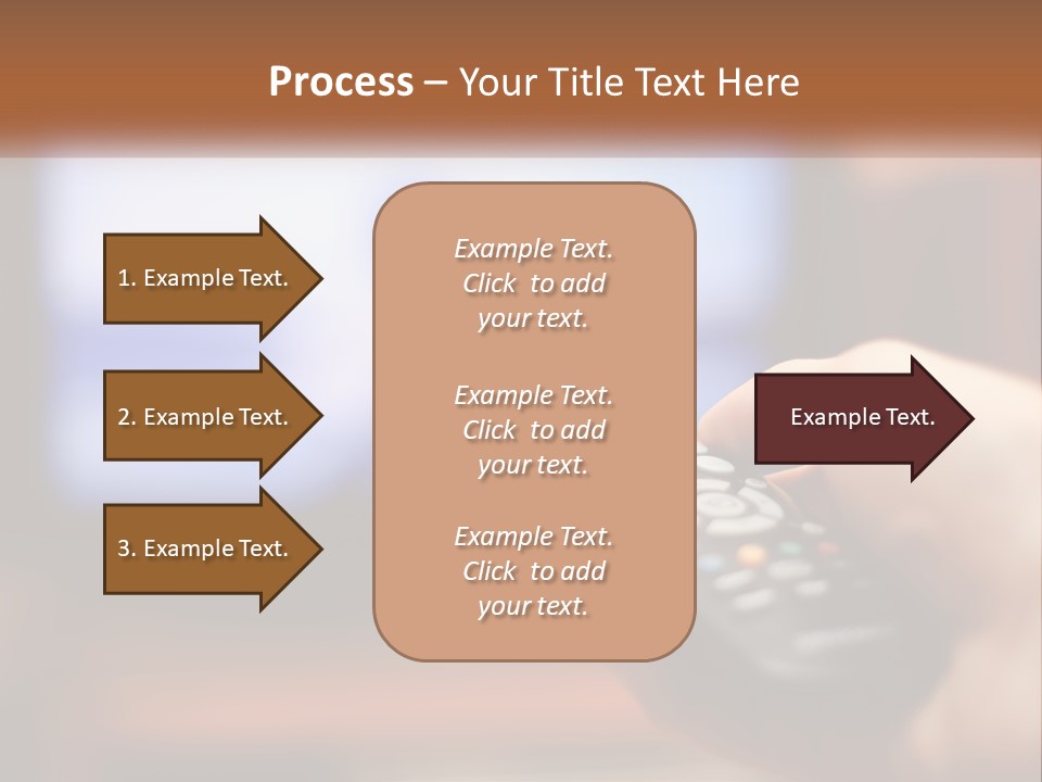 A Person Holding A Remote Control In Front Of A Television PowerPoint Template