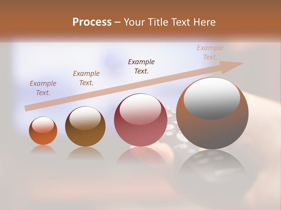 A Person Holding A Remote Control In Front Of A Television PowerPoint Template