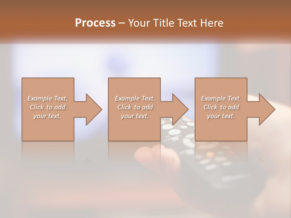 A Person Holding A Remote Control In Front Of A Television PowerPoint Template