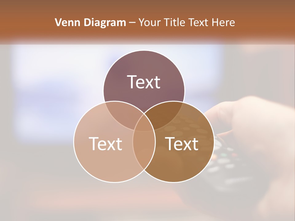 A Person Holding A Remote Control In Front Of A Television PowerPoint Template