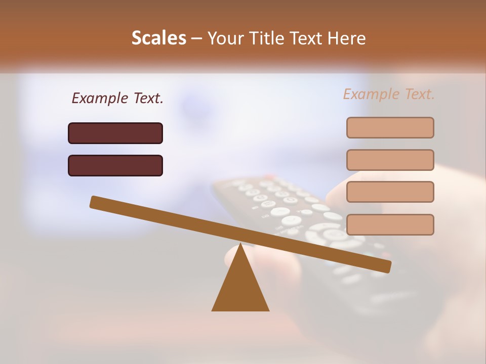 A Person Holding A Remote Control In Front Of A Television PowerPoint Template