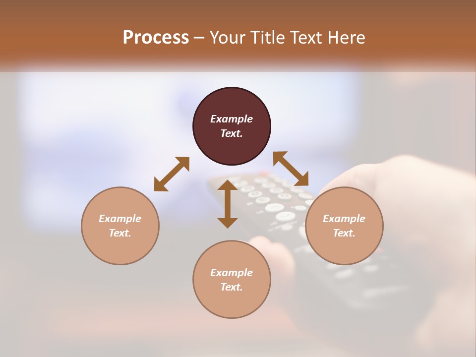 A Person Holding A Remote Control In Front Of A Television PowerPoint Template