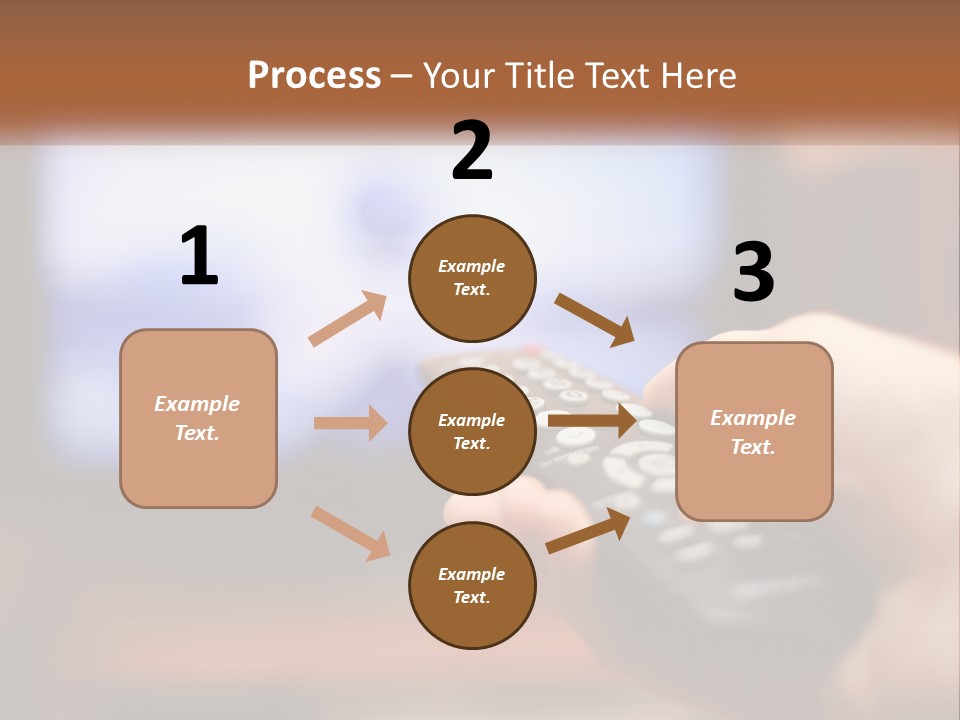 A Person Holding A Remote Control In Front Of A Television PowerPoint Template