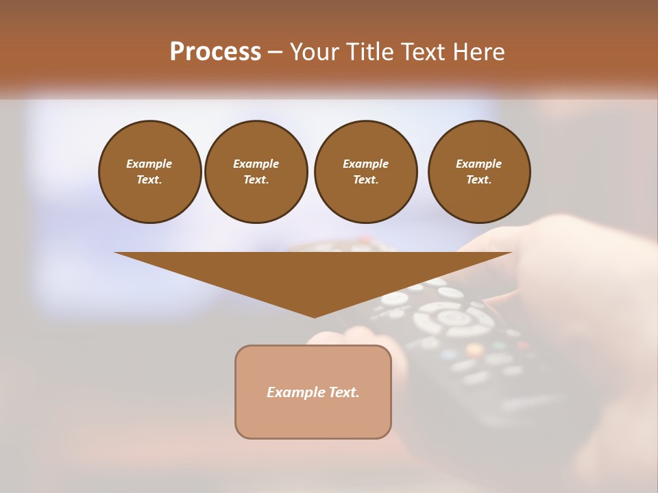 A Person Holding A Remote Control In Front Of A Television PowerPoint Template