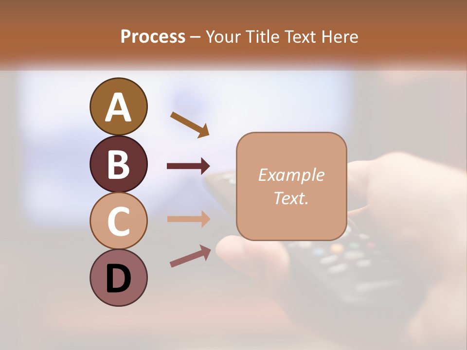 A Person Holding A Remote Control In Front Of A Television PowerPoint Template