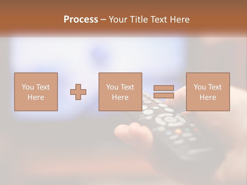 A Person Holding A Remote Control In Front Of A Television PowerPoint Template