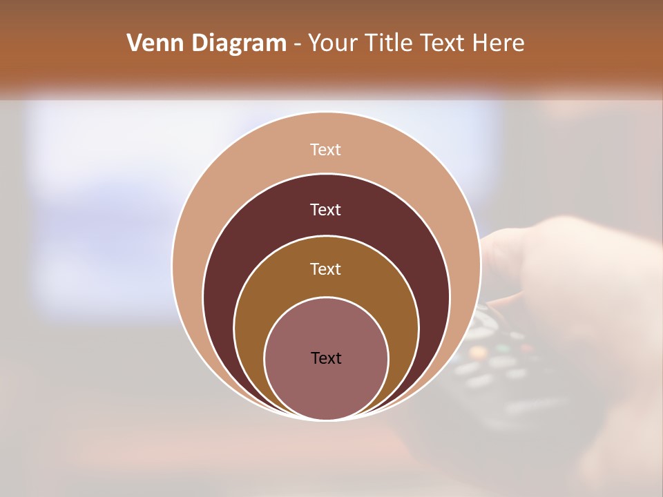 A Person Holding A Remote Control In Front Of A Television PowerPoint Template