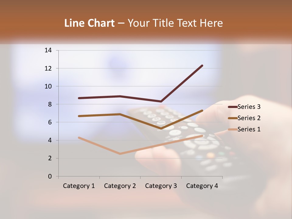 A Person Holding A Remote Control In Front Of A Television PowerPoint Template