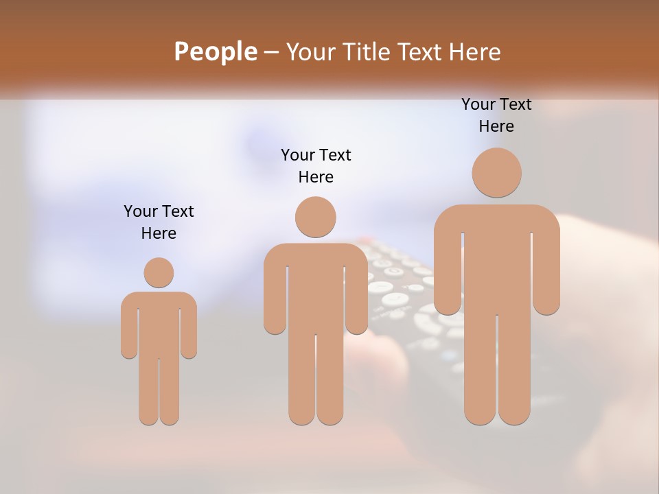 A Person Holding A Remote Control In Front Of A Television PowerPoint Template