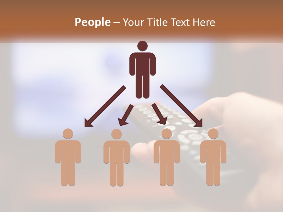 A Person Holding A Remote Control In Front Of A Television PowerPoint Template