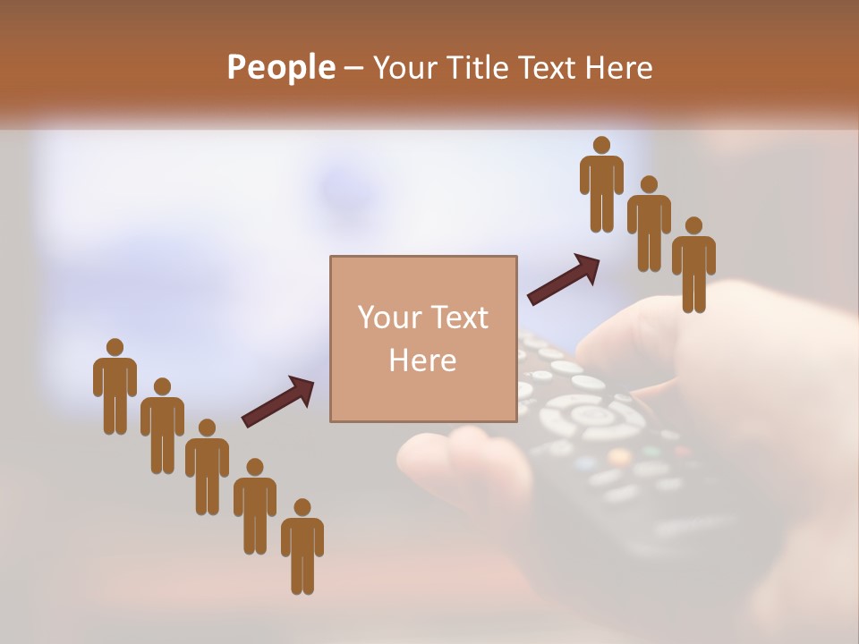 A Person Holding A Remote Control In Front Of A Television PowerPoint Template