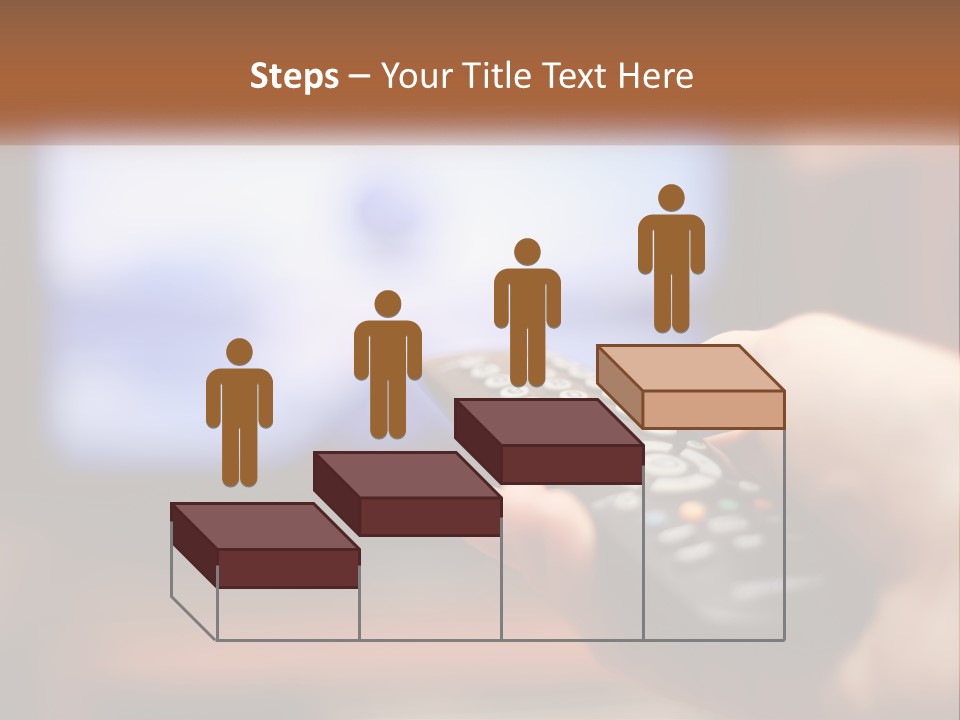 A Person Holding A Remote Control In Front Of A Television PowerPoint Template