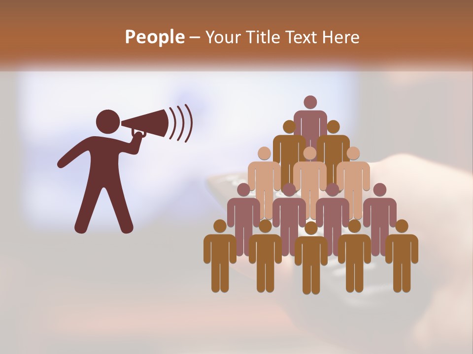 A Person Holding A Remote Control In Front Of A Television PowerPoint Template