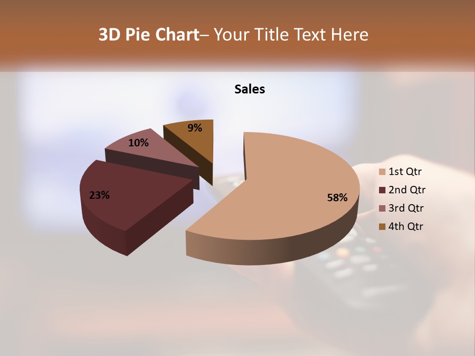 A Person Holding A Remote Control In Front Of A Television PowerPoint Template
